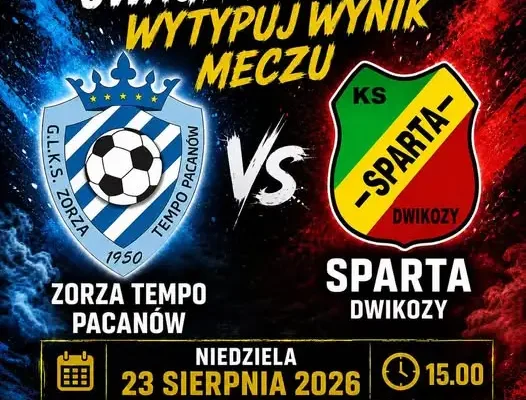 Konkurs na ligowy mecz Sparty Dwikozy – wytypuj wynik i wygraj szalik
