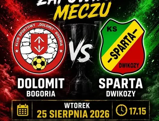 Sparta Dwikozy w walce o Puchar Polski: już jutro mecz z Dolomitem Bogoria