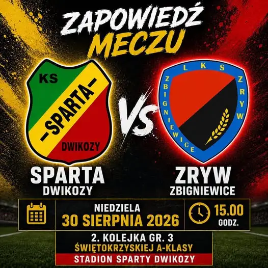 Sparta Dwikozy zagra u siebie – pierwszy mecz w nowym sezonie