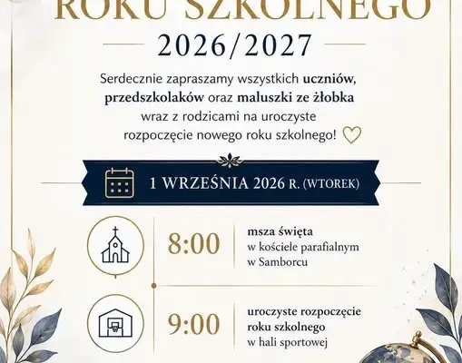 Uroczyste rozpoczęcie roku szkolnego 2026/2027 w Samborcu