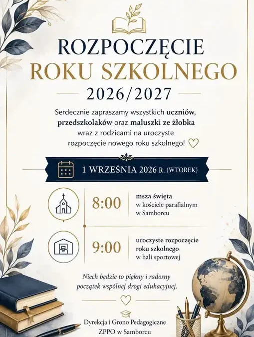 Uroczyste rozpoczęcie roku szkolnego 2026/2027 w Samborcu