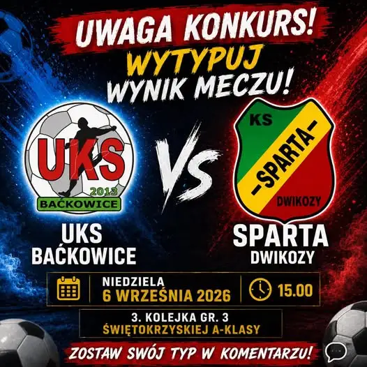 Konkurs na typ wyniku meczu Sparty Dwikozy – wygraj szalik!
