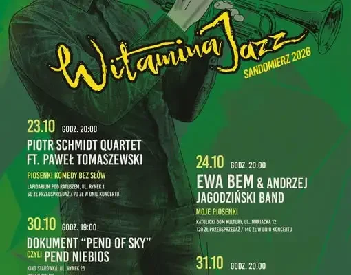 Witaminowa Jesień Jazzowa w Sandomierzu: koncerty pełne gwiazd
