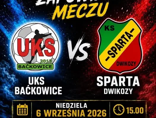 Sparta Dwikozy zagra w niedzielę w Baćkowicach – szansa na rehabilitację