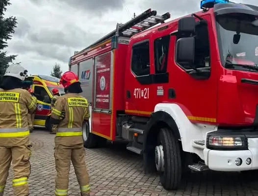 Pilna interwencja w Lenarczycach: strażacy z OSP Obrazów wsparli zespół ratownictwa medycznego