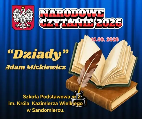 Sandomierscy uczniowie czytają „Dziady” w ramach Narodowego Czytania