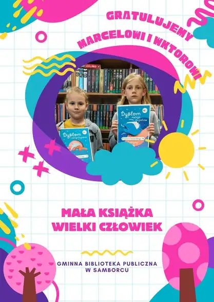 Marcel Witek odebrał dyplom w projekcie „Mała książka – wielki człowiek” w Samborcu