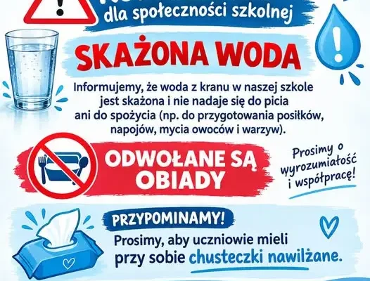 Szkoła Podstawowa nr 4 w Sandomierzu: odwołane obiady i własna woda pitna od 11 września