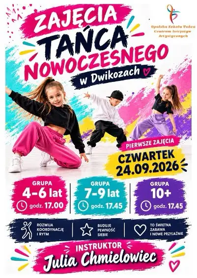 Zajęcia taneczne dla dzieci w Dwikozach – ruszają już 24 września