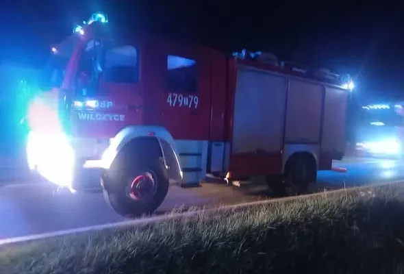 Pożar domu w Łukawie. Interweniowały zastępy z Sandomierza i okolicznych OSP