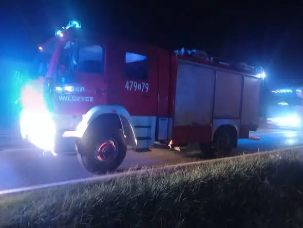 Pożar domu w Łukawie. Interweniowały zastępy z Sandomierza i okolicznych OSP
