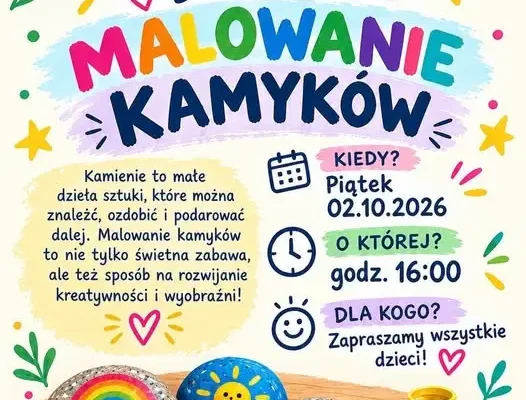 MGOK Koprzywnica zaprasza dzieci na wspólne malowanie kamyków