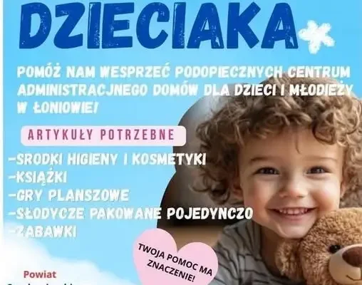 Zbiórka dla podopiecznych Domów dla Dzieci w Łoniowie – włącz się!