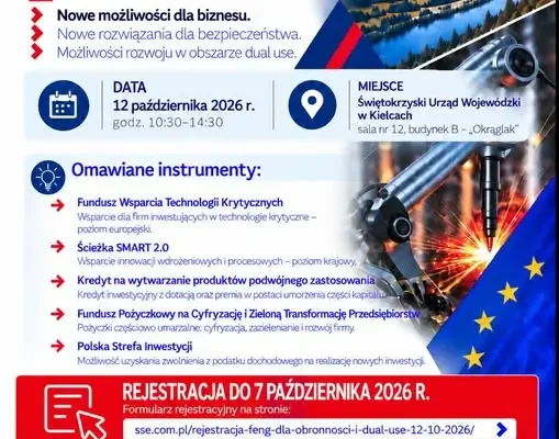 Spotkanie dla przedsiębiorców o finansowaniu projektów obronnych i dual use