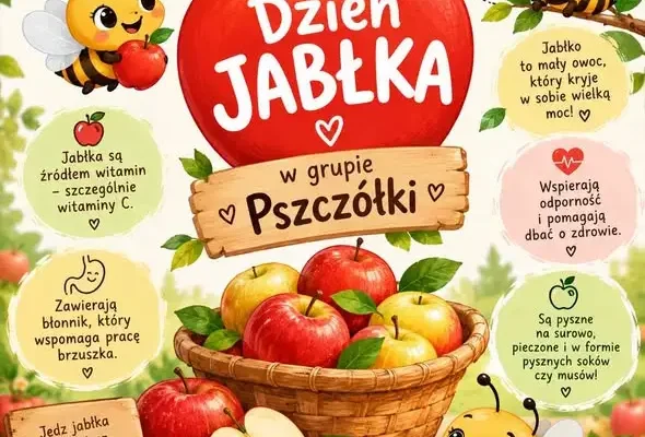 Dzień Jabłka w oddziałach przedszkolnych w Wilczycach – Pszczółki i Jagódki świętowały