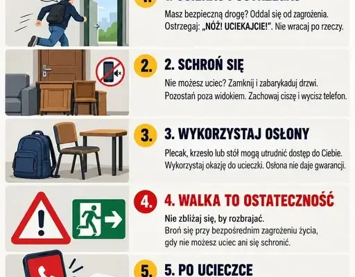Atak nożownika – jak się zachować? Instrukcja, która może uratować życie