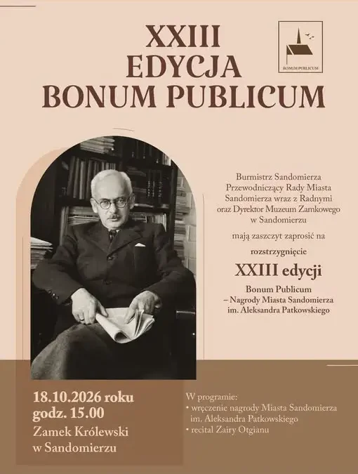 XXIII edycja Bonum Publicum w Sandomierzu – nagroda im. Aleksandra Patkowskiego