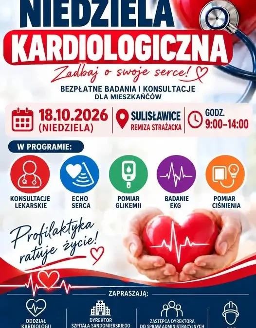 Niedziela Kardiologiczna w Sulisławicach – bezpłatne badania serca dla mieszkańców Gminy Łoniów