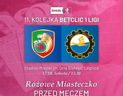 Różowe Miasteczko na stadionie w Legnicy – profilaktyka przed meczem ze Stalą Mielec