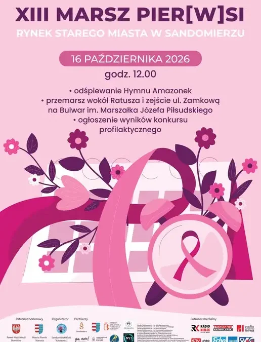 XIII Marsz Pier[W]si już 16 października – wspólny gest solidarności z kobietami walczącymi z rakiem piersi